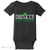 Drink Up Gallaghers Funny St. Patrick's Day Baby Bodysuit thumb 0