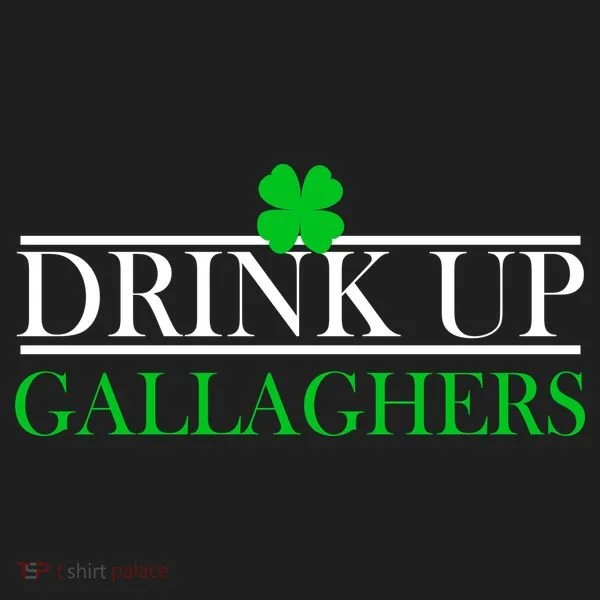 Drink Up Gallaghers Funny St. Patrick's Day Golf Towel