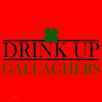 Drink Up Gallaghers Funny St. Patrick's Day Santa Hat thumb 1