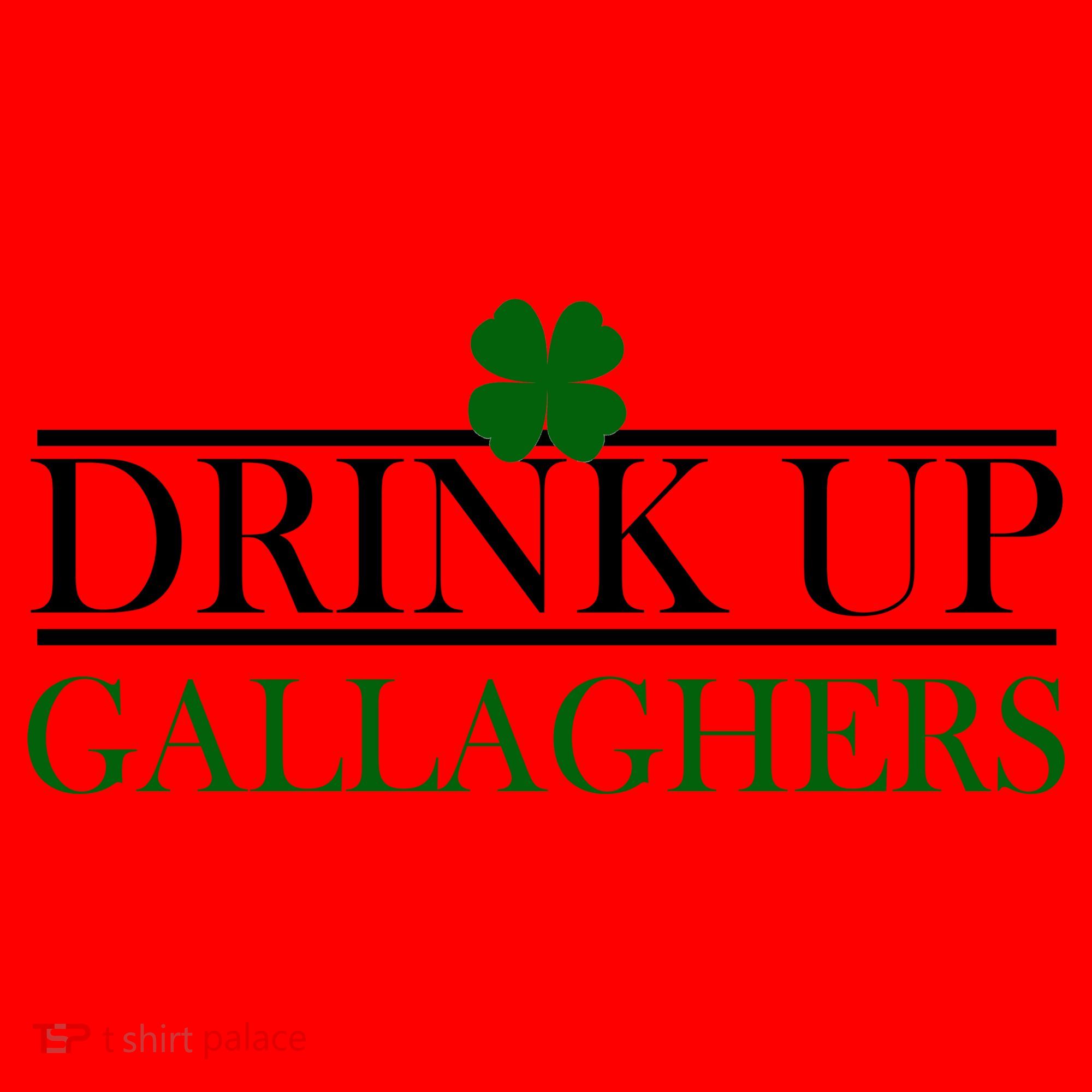 Drink Up Gallaghers Funny St. Patrick's Day Santa Hat