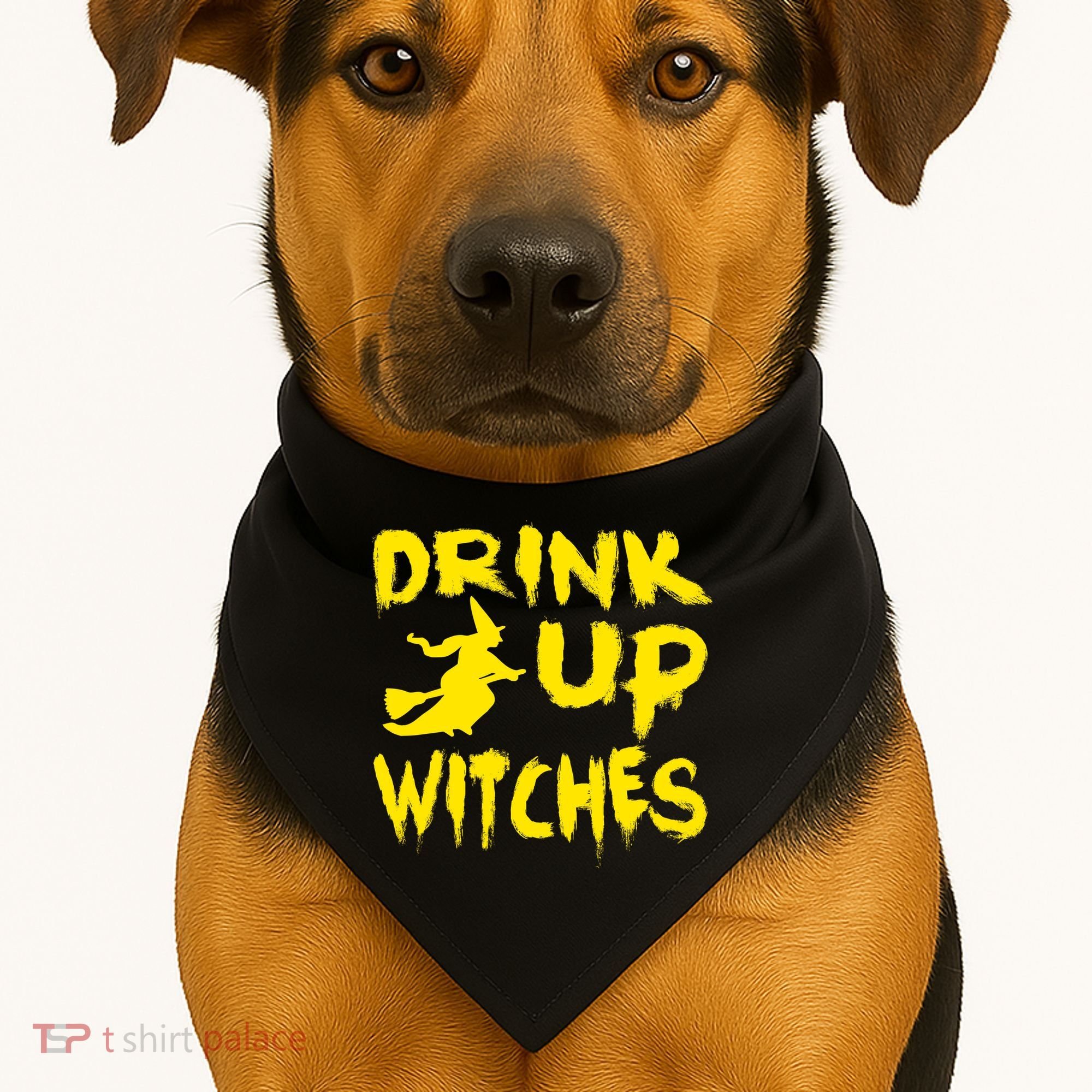 Drink Up Witches Funny Halloween USA-Made Doggie Bandana