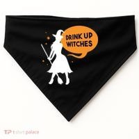 Drink Up Witches Funny Witch USA-Made Doggie Bandana thumb 0