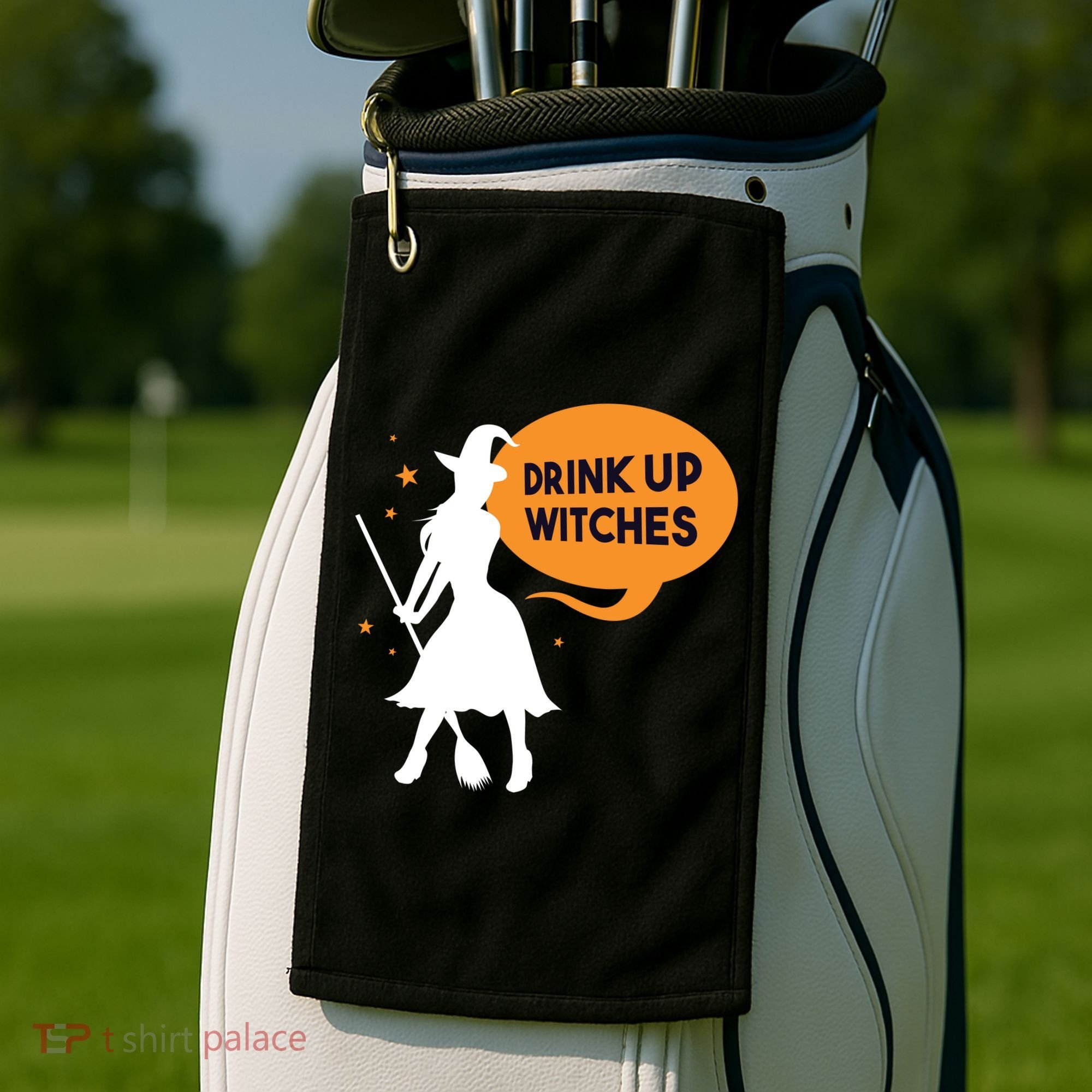 Drink Up Witches Funny Witch Golf Towel
