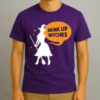 Drink Up Witches Funny Witch T-Shirt thumb 3