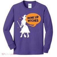 Drink Up Witches Funny Witch Kids Long Sleeve Shirt thumb 0