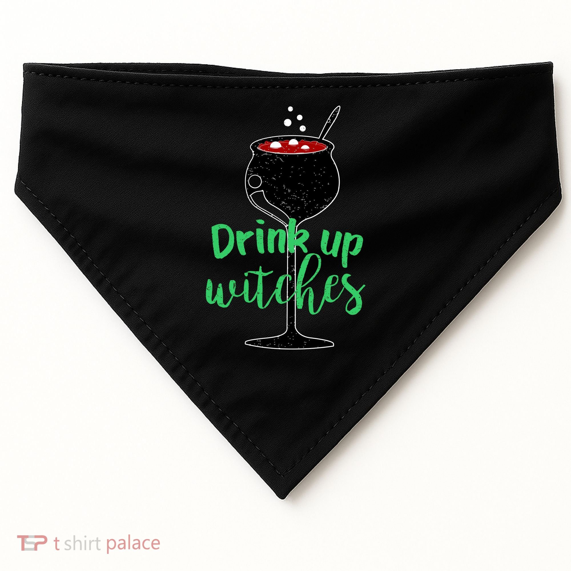 Drink Up Witches Halloween Wine USA-Made Doggie Bandana