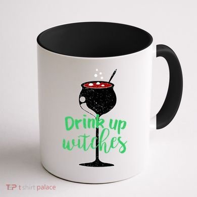 Drink Up Witches Halloween Wine Coffee Mug back