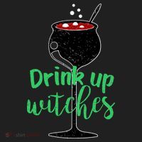 Drink Up Witches Halloween Wine Golf Towel thumb 3