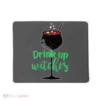 Drink Up Witches Halloween Wine Mousepad thumb 0
