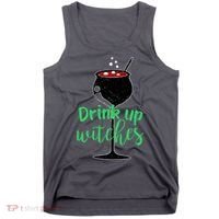 Drink Up Witches Halloween Wine Tank Top thumb 0