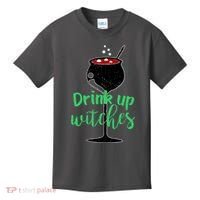 Drink Up Witches Halloween Wine Kids T-Shirt thumb 0