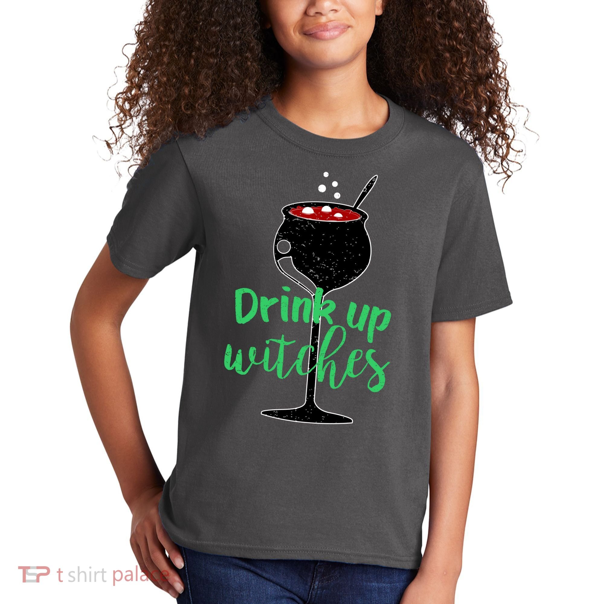 Drink Up Witches Halloween Wine Kids T-Shirt