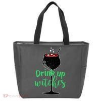 Drink Up Witches Halloween Wine Tote Bag thumb 0