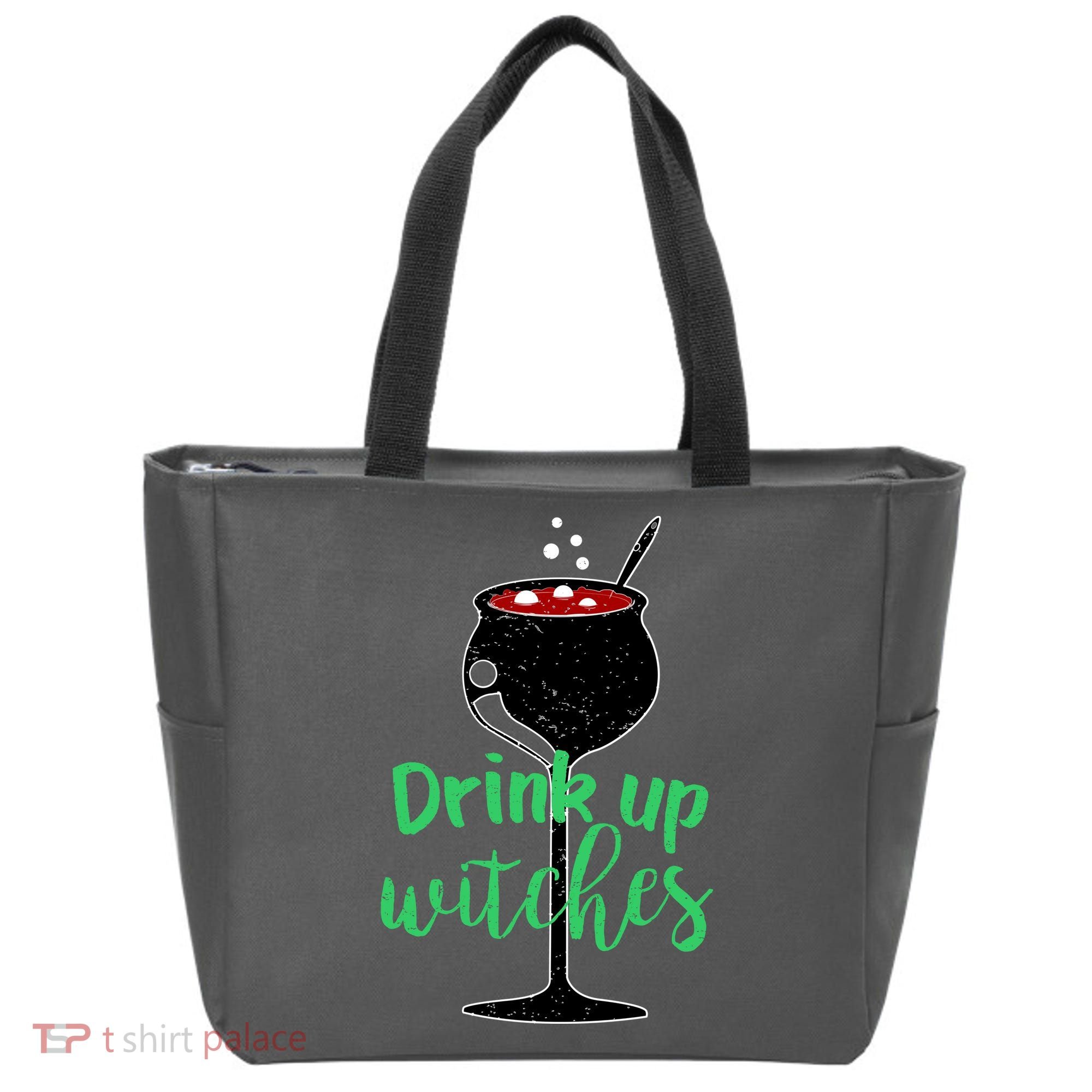 Drink Up Witches Halloween Wine Tote Bag