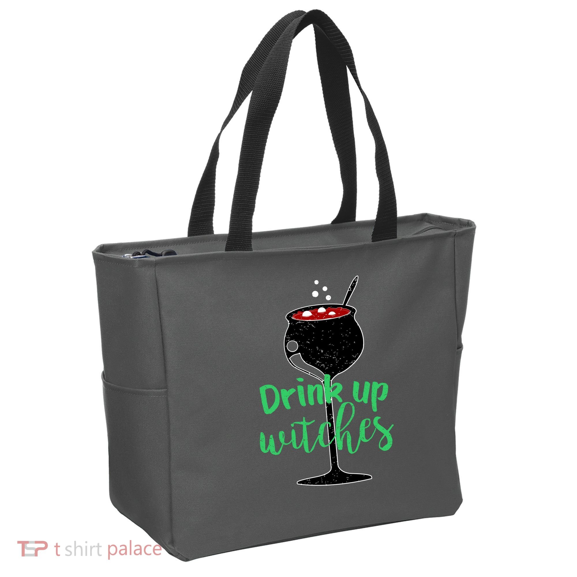 Drink Up Witches Halloween Wine Tote Bag