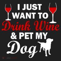 Drink Wine & Pet My Dog Women's Sweatshirt thumb 2