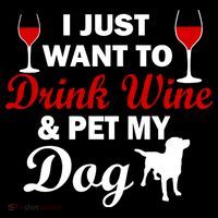 Drink Wine & Pet My Dog USA-Made Doggie Bandana thumb 2