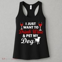 Drink Wine & Pet My Dog Women's Tank Top thumb 3