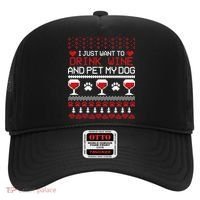 Drink Wine And Pet My Dog Ugly Christmas Hat thumb 0