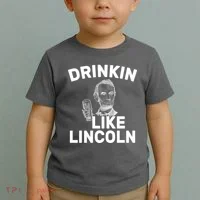 Drinkin Like Lincoln Toddler T-Shirt thumb 2