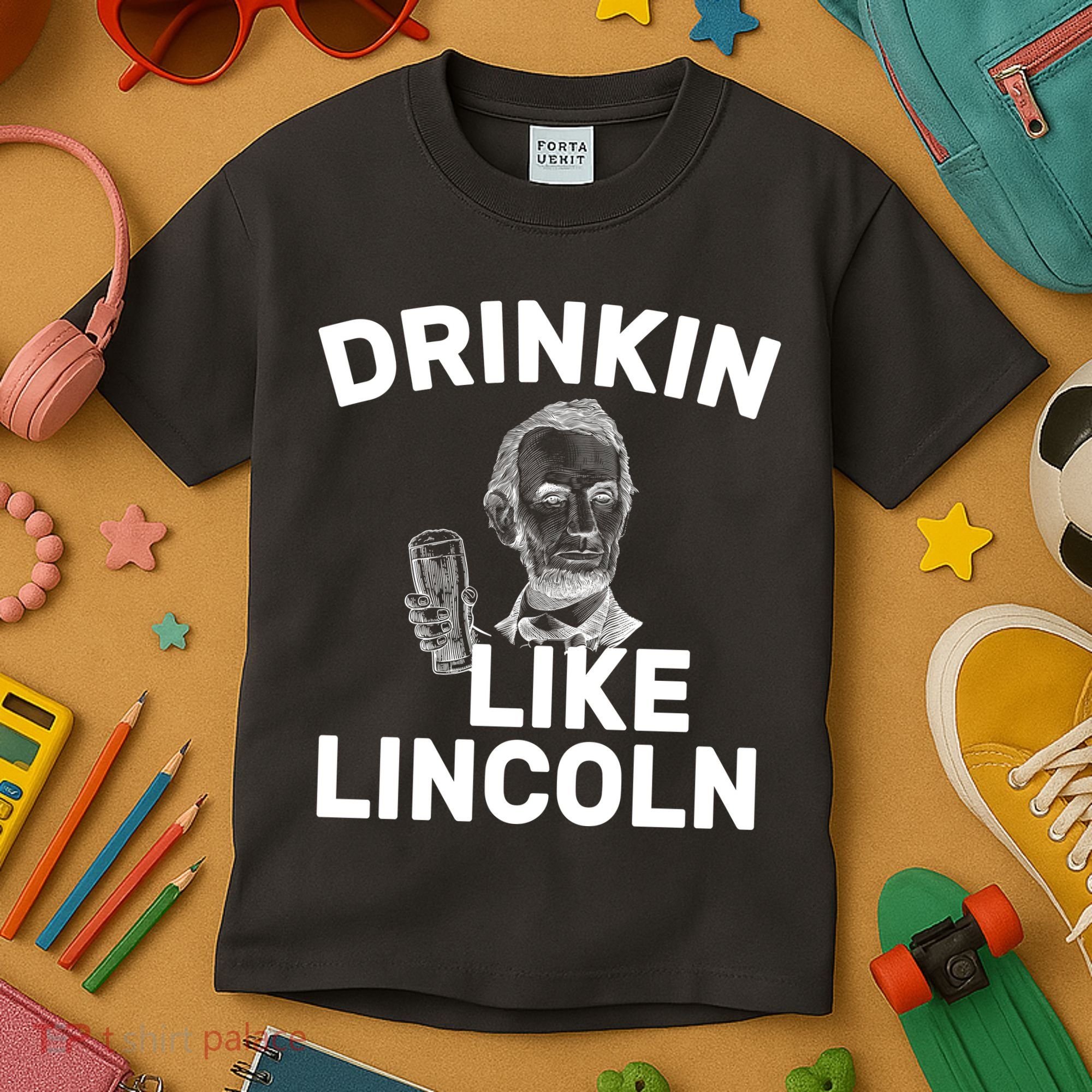 Drinkin Like Lincoln Kids T-Shirt
