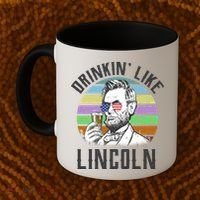 Drinkin' Like Lincoln Retro Abraham Coffee Mug thumb 2