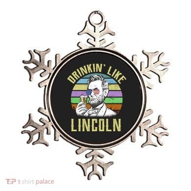 Drinkin' Like Lincoln Retro Abraham Ornament