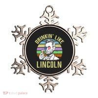 Drinkin' Like Lincoln Retro Abraham Ornament thumb 0