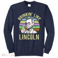 Drinkin' Like Lincoln Retro Abraham Sweatshirt thumb 0