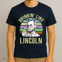 Drinkin' Like Lincoln Retro Abraham T-Shirt thumb 3