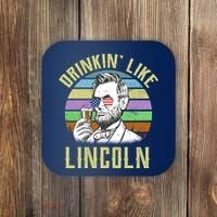 Drinkin' Like Lincoln Retro Abraham Coaster thumb 0