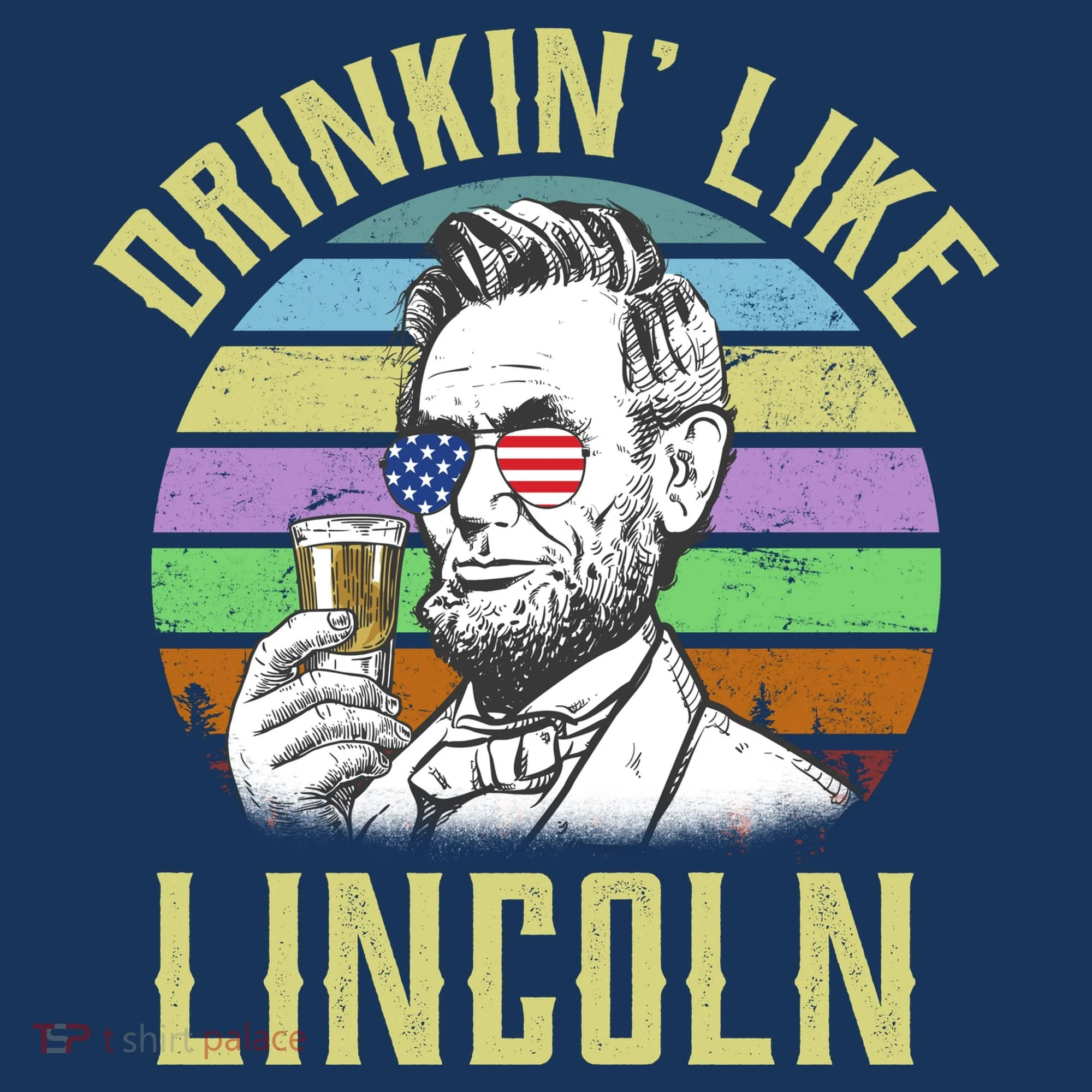 Drinkin' Like Lincoln Retro Abraham Baby Bodysuit