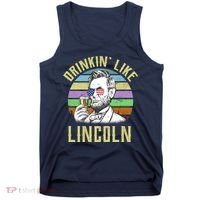 Drinkin' Like Lincoln Retro Abraham Tank Top thumb 0