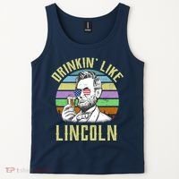 Drinkin' Like Lincoln Retro Abraham Tank Top thumb 2