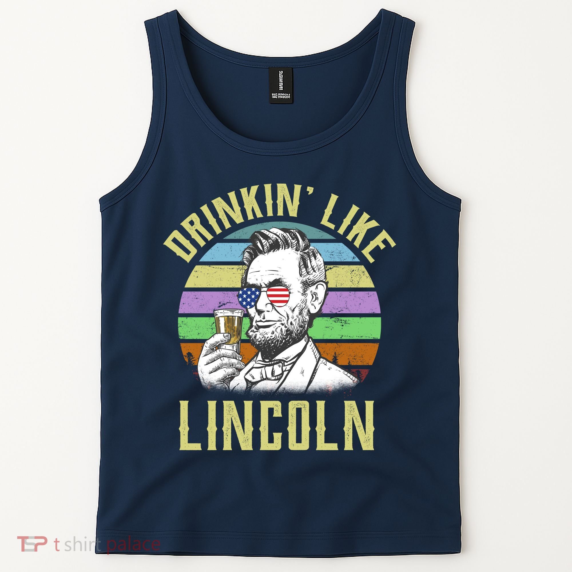 Drinkin' Like Lincoln Retro Abraham Tank Top