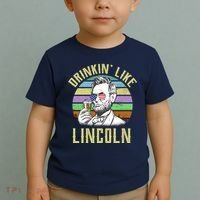 Drinkin' Like Lincoln Retro Abraham Toddler T-Shirt thumb 2
