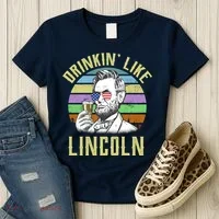 Drinkin' Like Lincoln Retro Abraham Women's T-Shirt thumb 3