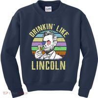 Drinkin' Like Lincoln Retro Abraham Kids Sweatshirt thumb 0
