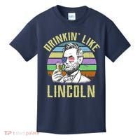 Drinkin' Like Lincoln Retro Abraham Kids T-Shirt thumb 0