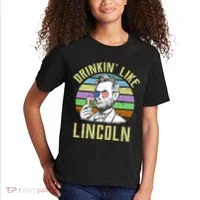 Drinkin' Like Lincoln Retro Abraham Kids T-Shirt thumb 2
