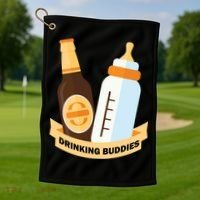 Drinking Buddies Golf Towel thumb 1