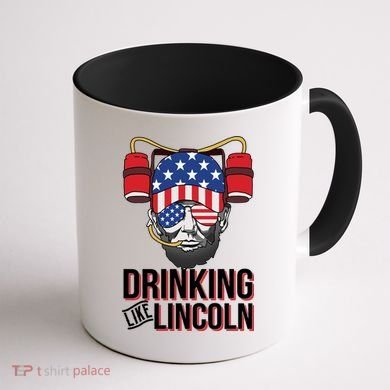 Drinking Like Lincoln Coffee Mug back