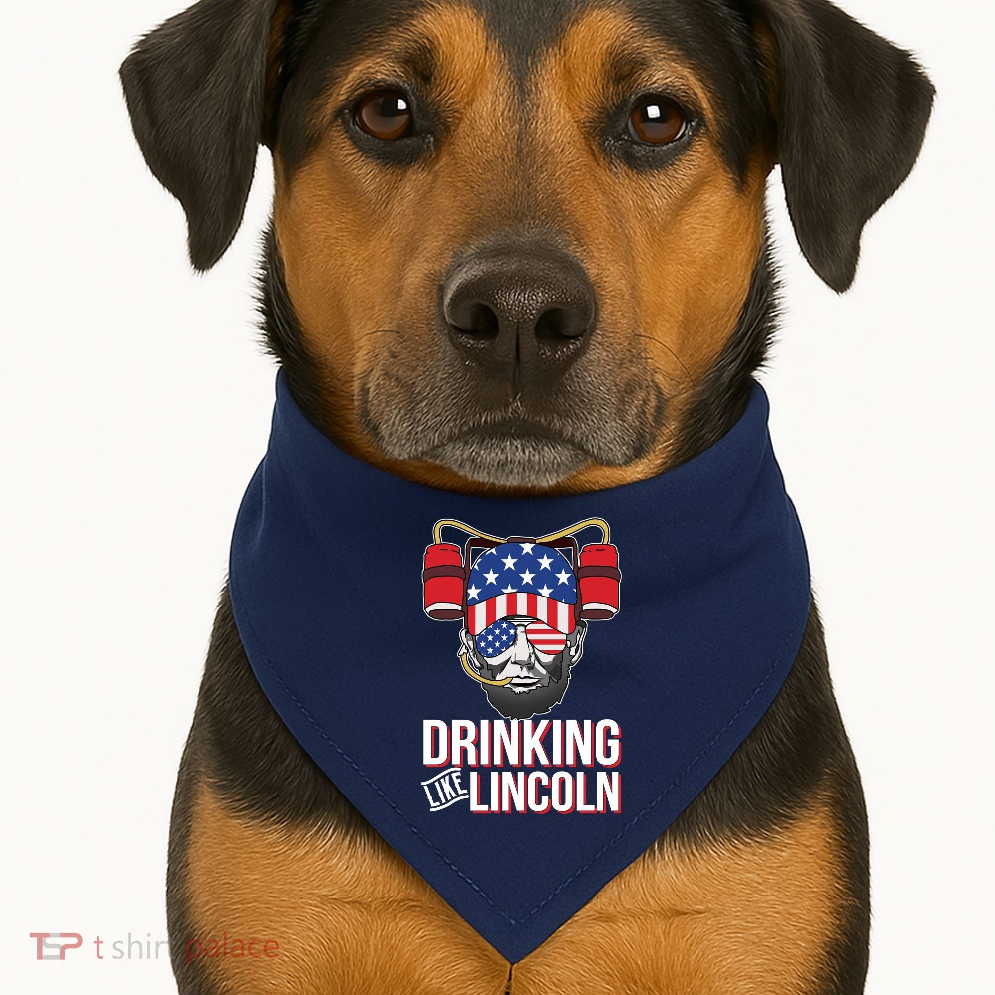 Drinking Like Lincoln USA-Made Doggie Bandana