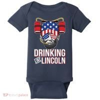 Drinking Like Lincoln Baby Bodysuit thumb 0