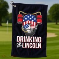 Drinking Like Lincoln Golf Towel thumb 1