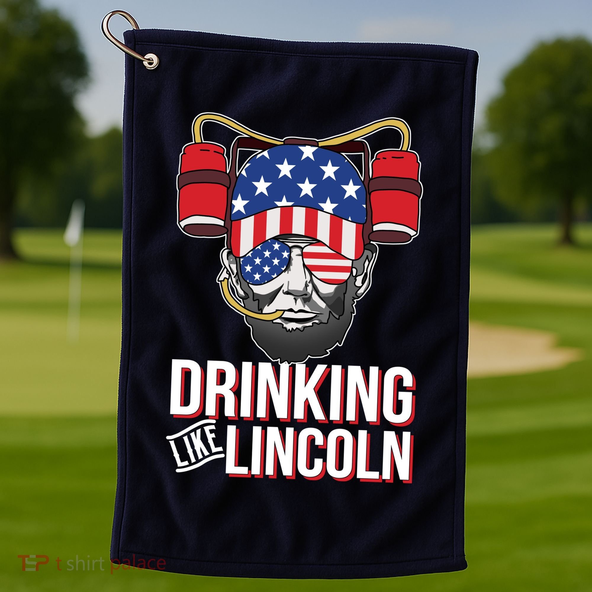 Drinking Like Lincoln Golf Towel