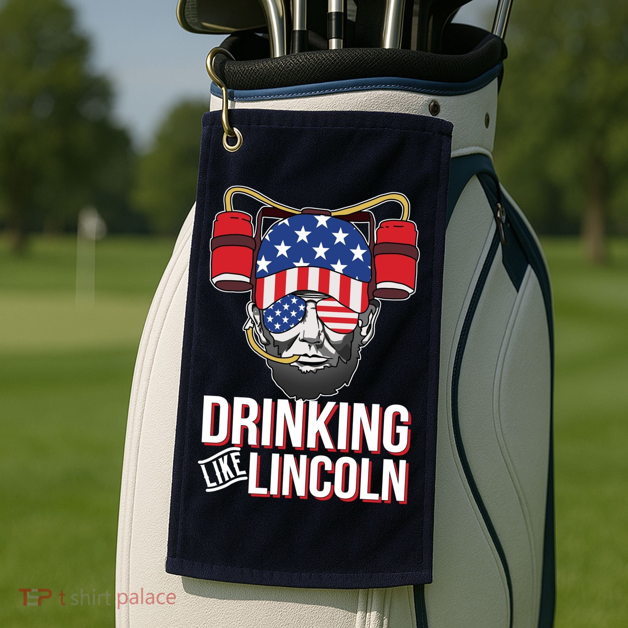 Drinking Like Lincoln Golf Towel