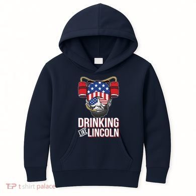 Drinking Like Lincoln Kids Hoodie