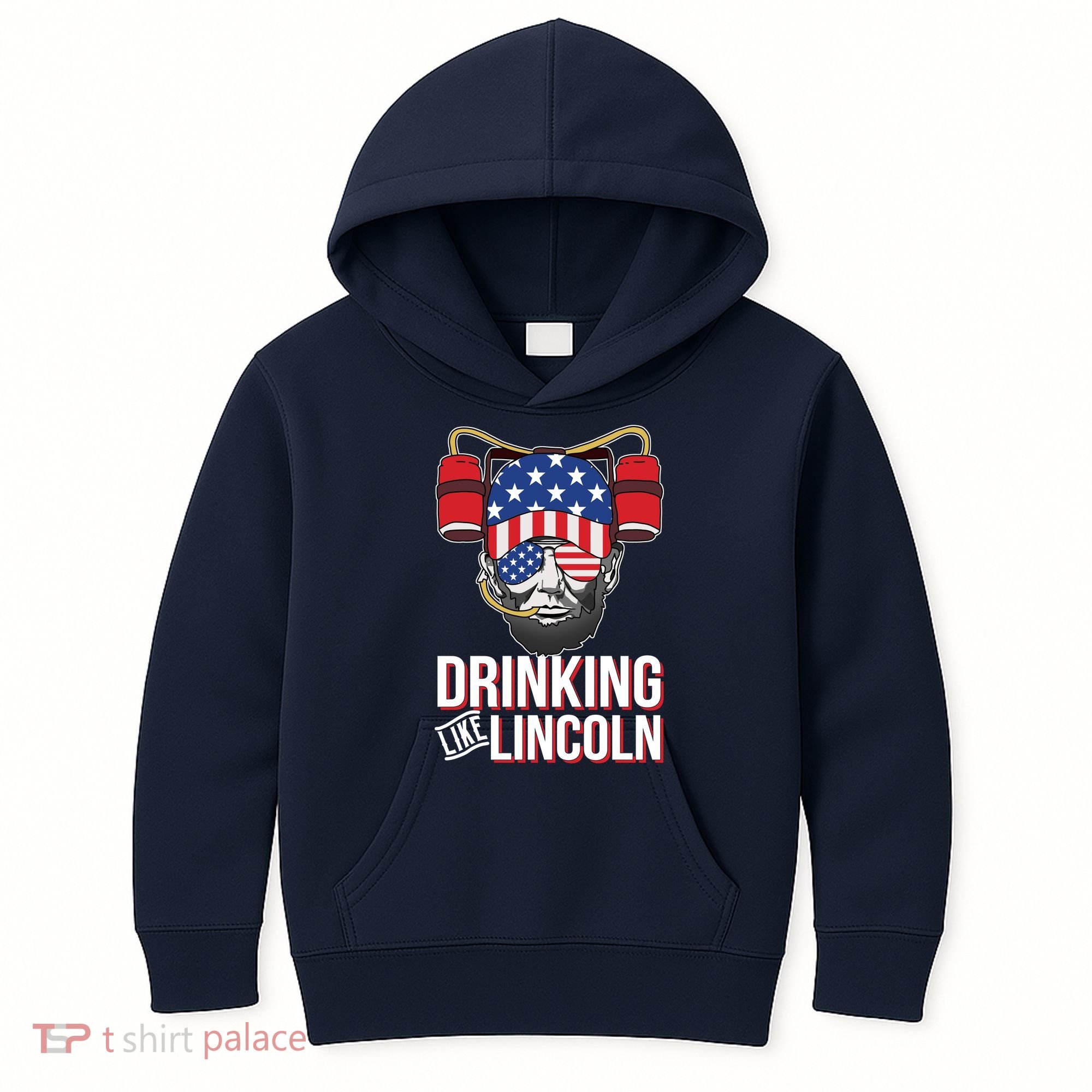 Drinking Like Lincoln Kids Hoodie