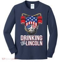 Drinking Like Lincoln Kids Long Sleeve Shirt thumb 0